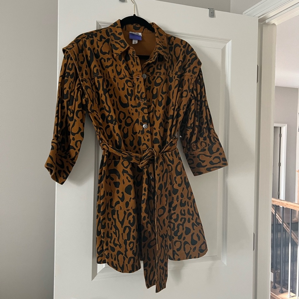 Leopard Print Brown Dress